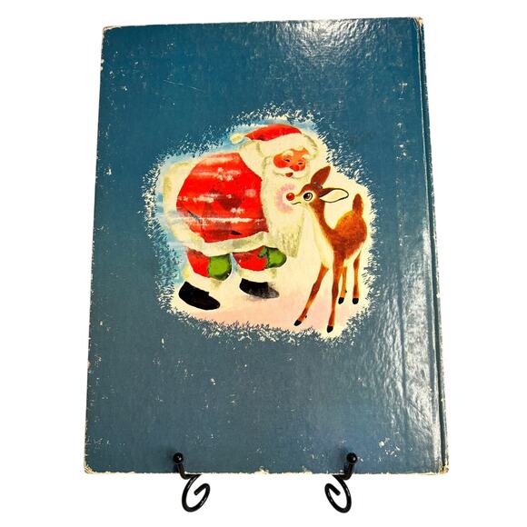 VTG 1974 Rudolph the Red Nosed Reindeer by Barbara S. Hazen, LG Golden HC, VG - Picture 2 of 5